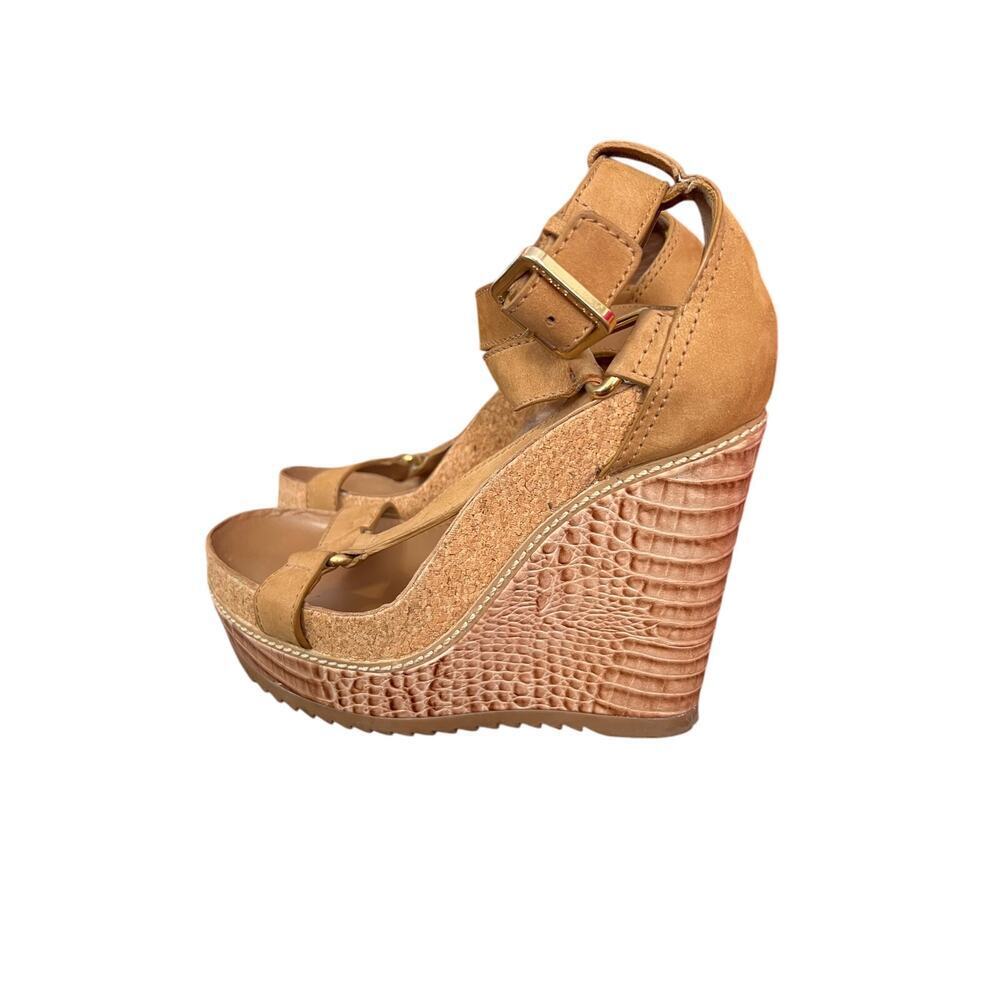 Tory Burch Tan Wedge Sandals - Picture 2 of 14